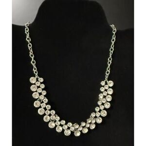 Lot  2 Paparazzi Necklaces | Silver Crystal Cluster & Aurora Borealis Rhinestone